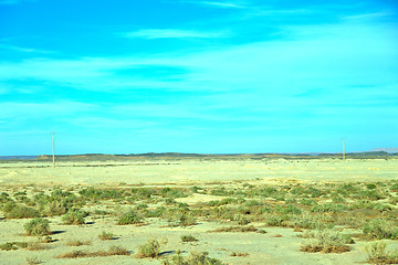 Image showing street  in    valley  morocco    africa the atlas dry mountain 