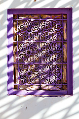 Image showing violet  window in morocco africa old  