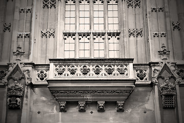 Image showing old in london  historical    parliament glass  window    structu