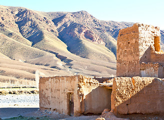 Image showing brown construction   in         africa the atlas 