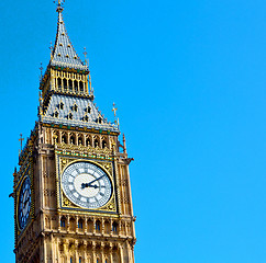 Image showing london big ben and historical old construction england  aged cit