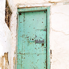 Image showing old door in morocco africa ancien metal green 