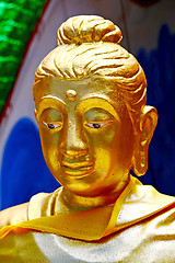 Image showing siddharta   in the temple          step     wat  palaces   