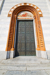 Image showing door   in italy  lombardy   column  the milano wild angle