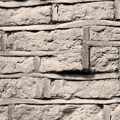 Image showing in london abstract    texture of a ancien wall and ruined brick