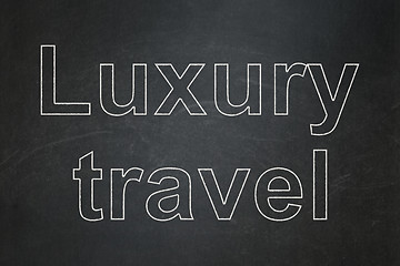 Image showing Travel concept: Luxury Travel on chalkboard background