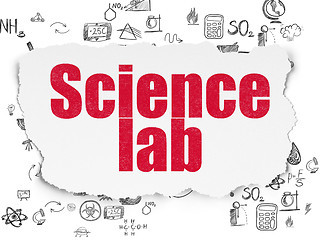 Image showing Science concept: Science Lab on Torn Paper background