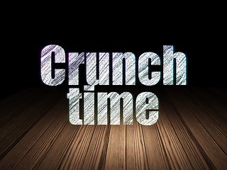 Image showing Business concept: Crunch Time in grunge dark room