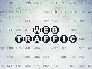 Image showing Web development concept: Web Traffic on Digital Paper background