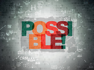 Image showing Business concept: Possible! on Digital Paper background