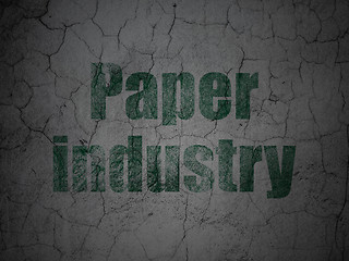 Image showing Manufacuring concept: Paper Industry on grunge wall background