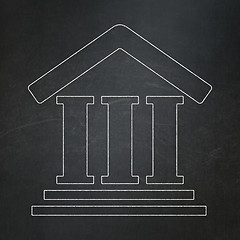 Image showing Law concept: Courthouse on chalkboard background