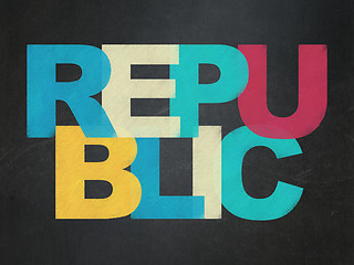 Image showing Politics concept: Republic on School Board background