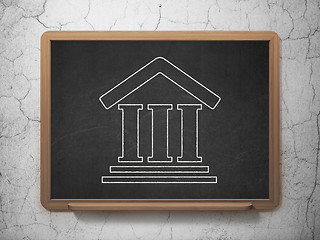 Image showing Law concept: Courthouse on chalkboard background