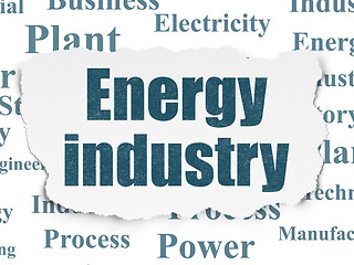 Image showing Manufacuring concept: Energy Industry on Torn Paper background