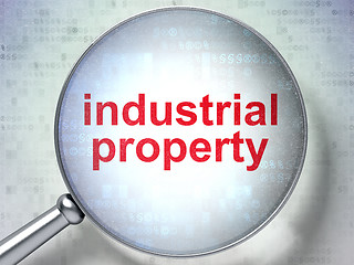 Image showing Law concept: Industrial Property with optical glass