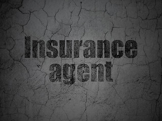Image showing Insurance concept: Insurance Agent on grunge wall background