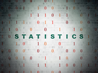 Image showing Finance concept: Statistics on Digital Paper background