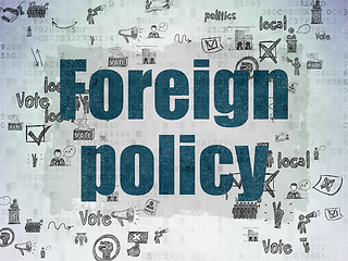 Image showing Politics concept: Foreign Policy on Digital Paper background