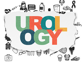 Image showing Health concept: Urology on Torn Paper background