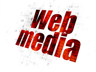 Image showing Web design concept: Web Media on Digital background