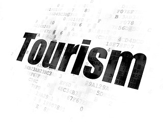 Image showing Tourism concept: Tourism on Digital background