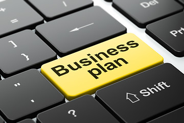 Image showing Business concept: Business Plan on computer keyboard background