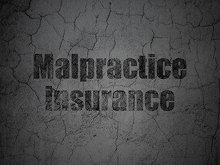 Image showing Insurance concept: Malpractice Insurance on grunge wall background