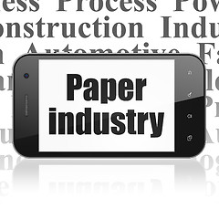 Image showing Industry concept: Smartphone with Paper Industry on display