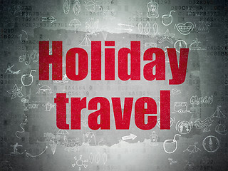 Image showing Vacation concept: Holiday Travel on Digital Paper background