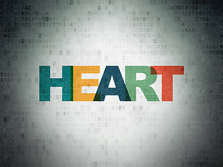 Image showing Health concept: Heart on Digital Paper background