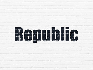 Image showing Political concept: Republic on wall background