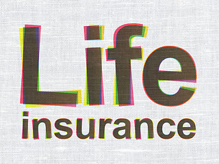 Image showing Insurance concept: Life Insurance on fabric texture background