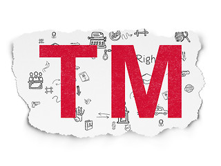 Image showing Law concept: Trademark on Torn Paper background