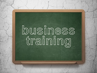 Image showing Education concept: Business Training on chalkboard background
