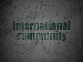 Image showing Politics concept: International Community on grunge wall background