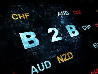 Image showing Finance concept: B2b on Digital background