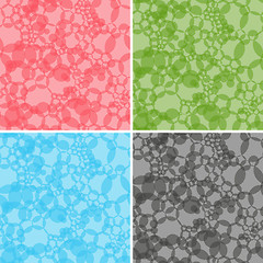 Image showing Four seamless abstract vector patterns