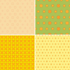 Image showing Four Seamless Wallpaper Pattern