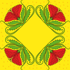 Image showing Four red rosettes