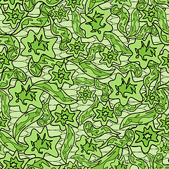 Image showing Abstract herbal camouflage pattern