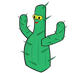 Image showing Cactus Cartoon Vector Illustration
