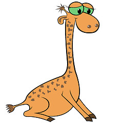 Image showing Giraffe Cartoon Vector Illustration