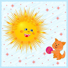 Image showing Sun And Kitten