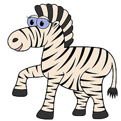 Image showing Zebra Cartoon Vector Illustration