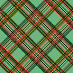 Image showing Diagonal checkered tartan fabric seamless texture 