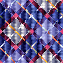 Image showing Checkered seamless diagonal tartan texture
