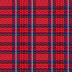 Image showing Rectangular tartan red fabric seamless texture 