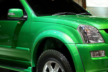 Image showing Green pickup truck