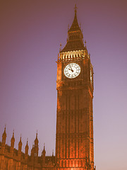 Image showing Retro looking Big Ben in London